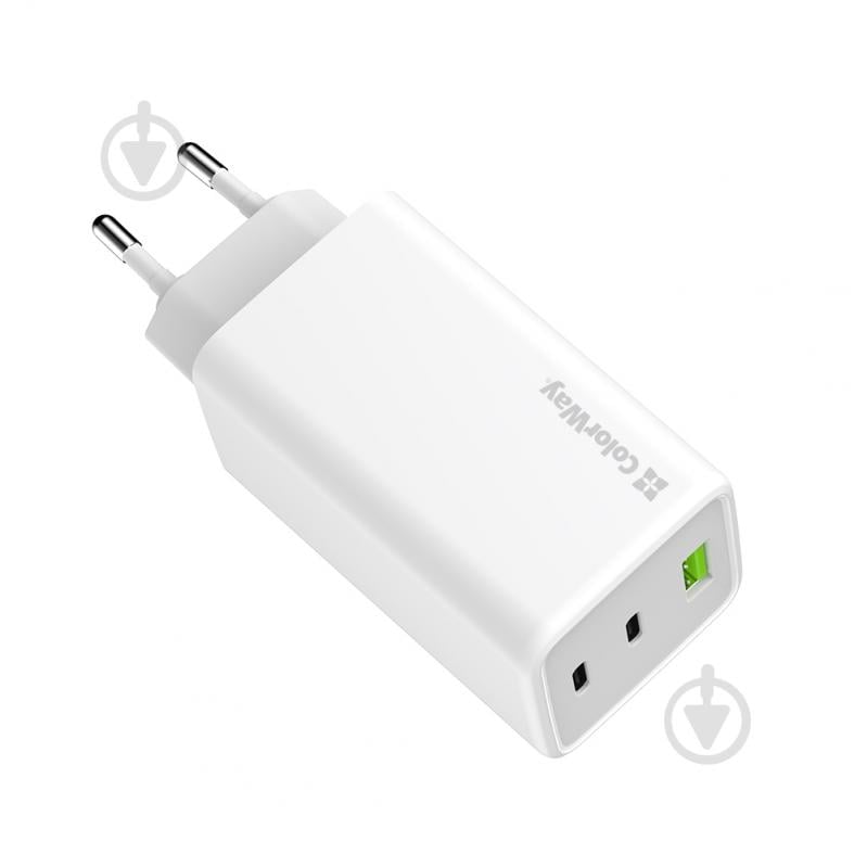 Мережевий зарядний пристрій ColorWay GaN Mini 100W PD Port PPS USB (USB-2C1A) білий (CW-CHS061PD-WT) - фото 5 Мережевий зарядний пристрій ColorWay GaN Mini 100W PD Port PPS USB (USB-2C1A) білий (CW-CHS061PD-WT) - фото 5