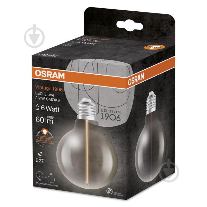 Лампа світлодіодна Ledvance FIL Osram G95 SM Magnet 2,2W Globe 6 Вт E27 1800 К 220 В матова - фото 2