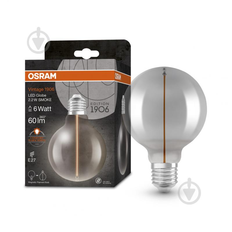 Лампа світлодіодна Ledvance FIL Osram G95 SM Magnet 2,2W Globe 6 Вт E27 1800 К 220 В матова - фото 1