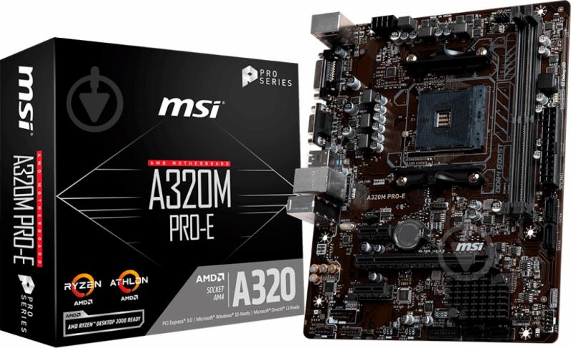 Материнская плата MSI A320M PRO-E (Socket AM4, AMD A320, mirco ATX) - фото 6