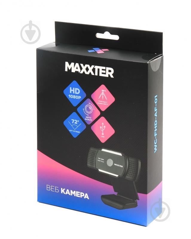 Веб-камера Maxxter WC-FHD-AF-01 USB 2.0, FullHD 1920x1080, Auto-Focus - фото 8