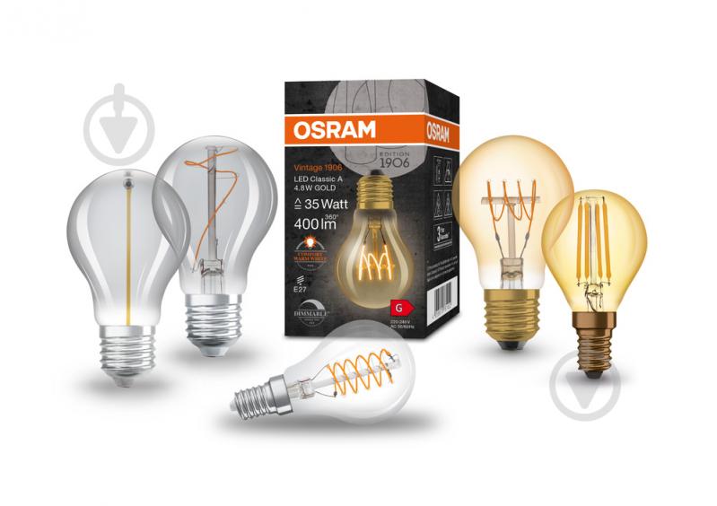 Лампа світлодіодна Ledvance FIL Osram SM Magnet 1,8W A60 4 Вт E27 1800 К 220 В матова - фото 5