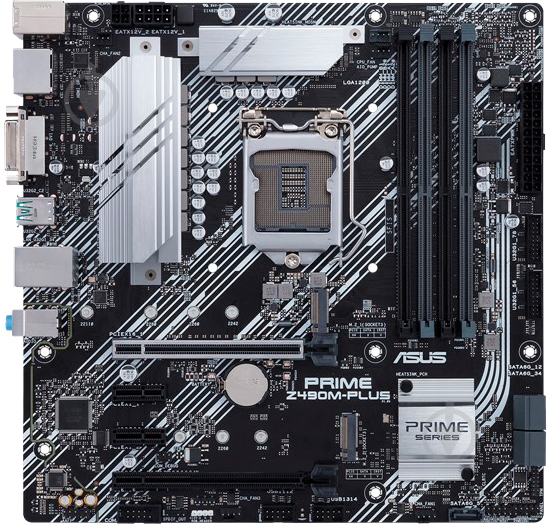 Материнська плата Asus PRIME Z490M-PLUS (Socket 1200, Intel Z490, mirco ATX) - фото 2