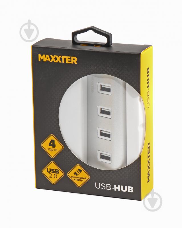 USB-хаб Maxxter HU2A-4P-01 USB 2.0 Type-A на 4 порта - фото 4