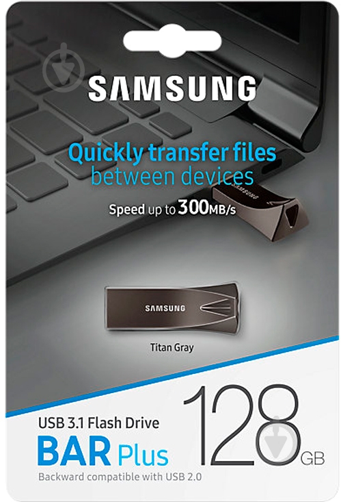 Флеш-пам'ять USB Samsung UF-128BE3 128 ГБ USB 3.1 black (MUF-128BE4/APC) - фото 7