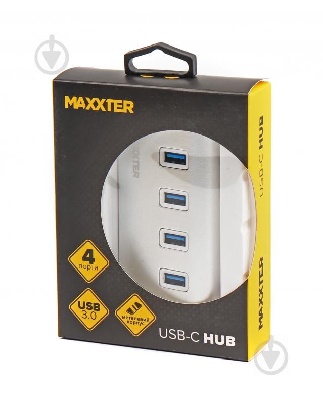 USB-хаб Maxxter HU3С-4P-01 USB 3.0 Type-C на 4 порти - фото 4