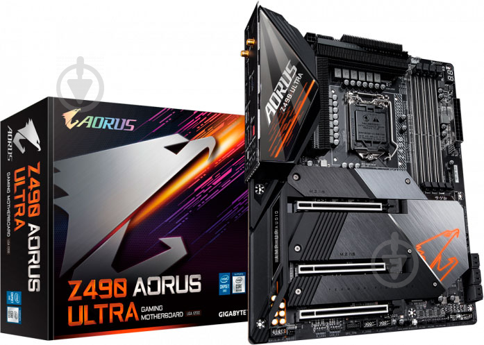 Материнская плата Gigabyte Z490 AORUS ULTRA (Socket 1200, Intel Z490, ATX) - фото 1