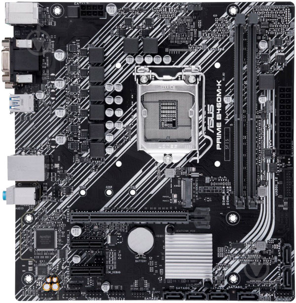 Материнська плата Asus PRIME B460M-K (Socket 1200, Intel B460, mirco ATX) - фото 3