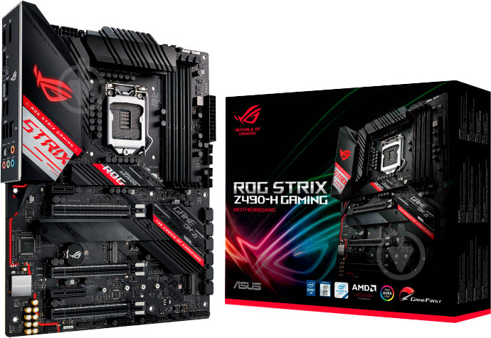 Материнская плата Asus ROG STRIX Z490-H GAMING (Socket 1200, Intel Z490, ATX) - фото 1