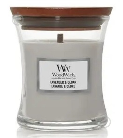Свічка ароматична Woodwick Mini Lavender & Cedar (Лаванда та Кедр) 85г - фото 1