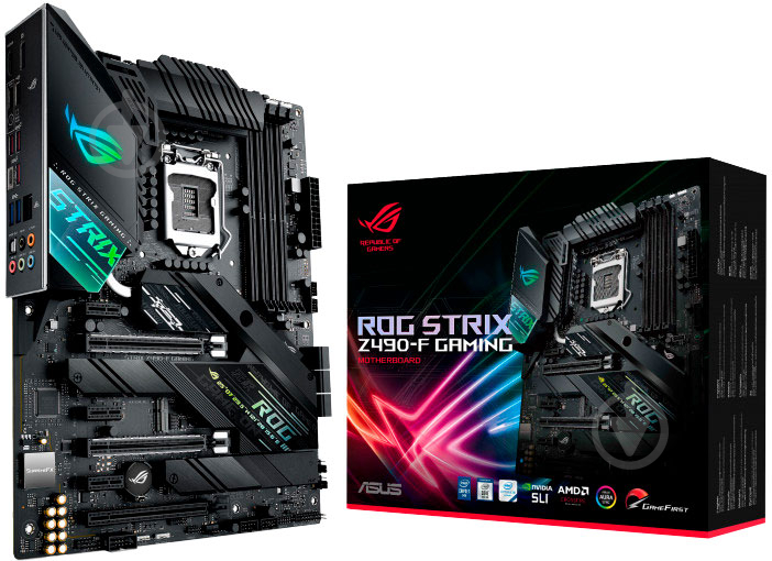 Материнська плата Asus ROG STRIX Z490-F GAMING (Socket 1200, Intel Z490, ATX) - фото 1