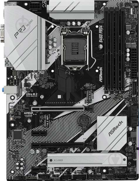 Материнська плата ASRock B460 Pro4 (Socket 1200, Intel B460, ATX) - фото 2