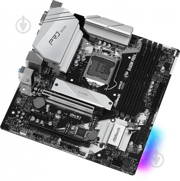 Материнська плата ASRock B460M Pro4 (Socket 1200, Intel B460, mirco ATX) - фото 3