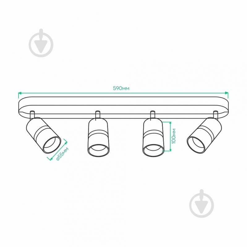 Світильник накладний поворотний ARDERO 4xGU10 чорний/хром ML312-4 b - фото 3 Світильник накладний поворотний ARDERO 4xGU10 чорний/хром ML312-4 b - фото 3