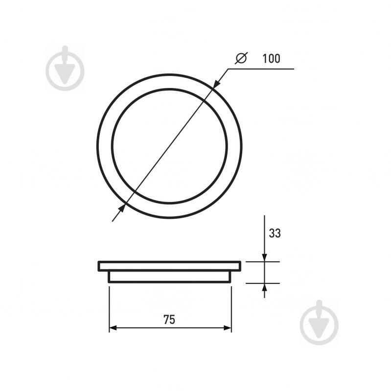 Світильник світлодіодний Eurolamp Glass Downlight круглий 6 Вт 3000 К білий - фото 3