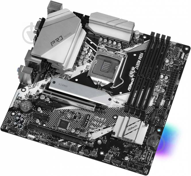 Материнская плата ASRock Z490M Pro4 (Socket 1200, Intel Z490, mirco ATX) - фото 3