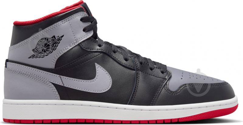 Кроссовки мужские демисезонные Jordan AIR JORDAN 1 ID DQ8426-006 р.45,5 черно-серые - фото 1