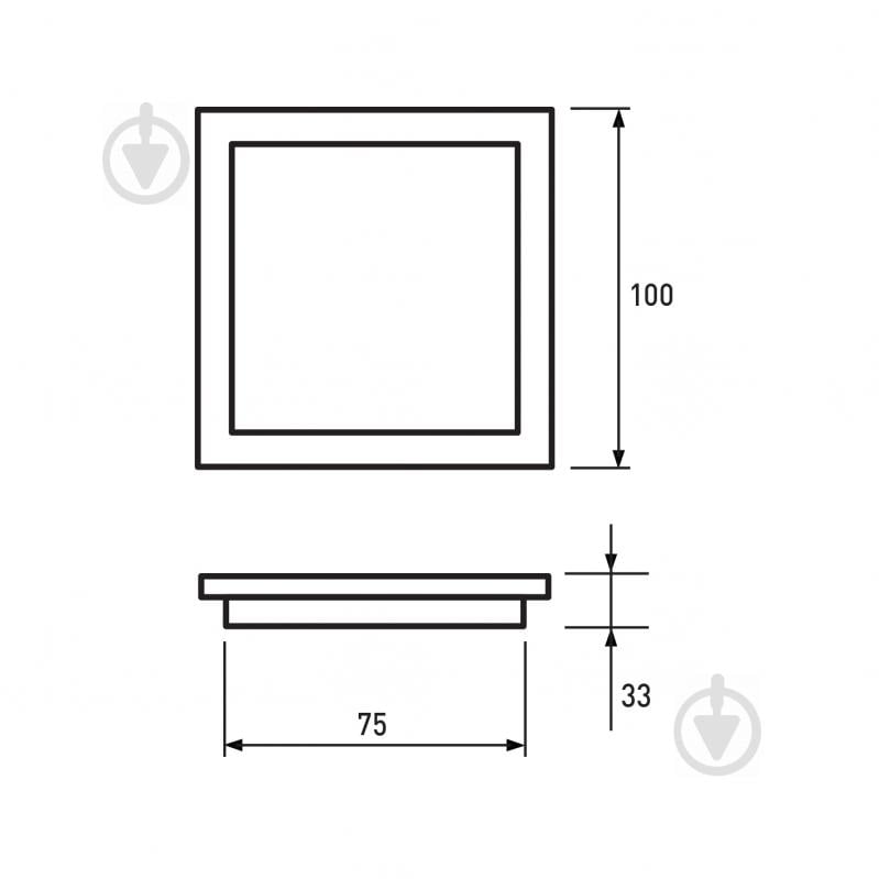 Світильник світлодіодний Eurolamp Glass Downlight квадратний 6 Вт 3000 К білий - фото 3