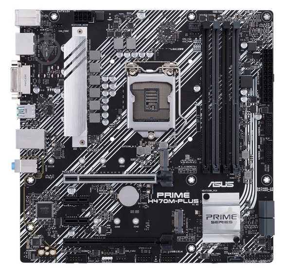 Материнська плата Asus PRIME H470M-PLUS (Socket 1200, Intel H470, mirco ATX) - фото 2