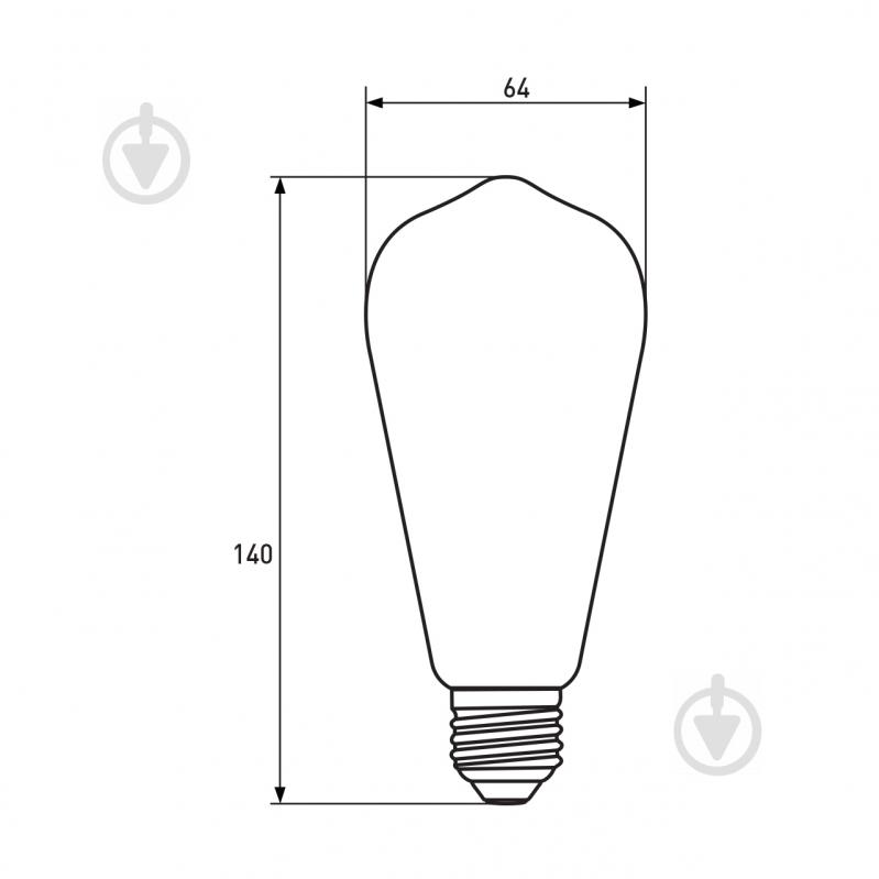 Лампа светодиодная Eurolamp ST64 6 Вт E27 3000 К 220 В желтая - фото 3