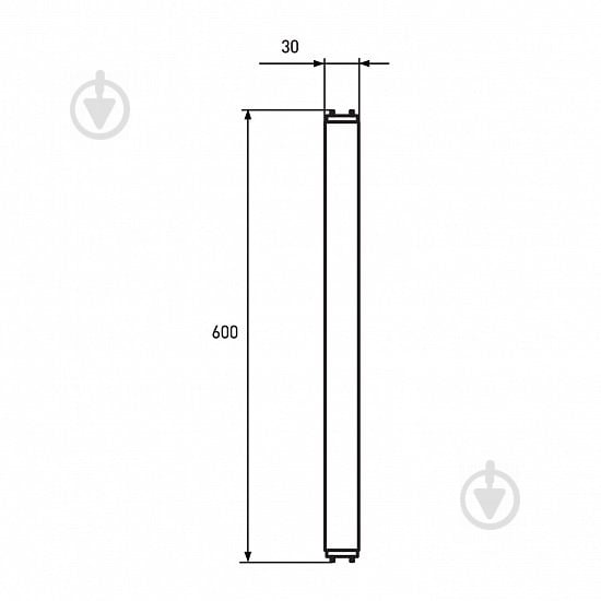 Лампа светодиодная Eurolamp алюминий 9 Вт T8 матовая G13 220 В 6500 К - фото 2