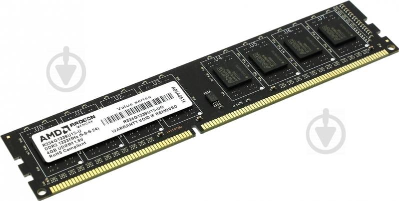 Оперативна пам'ять AMD DDR3 SDRAM 4 GB 1333 MHz (R334G1339U1S-U) PC3-10600 - фото 2