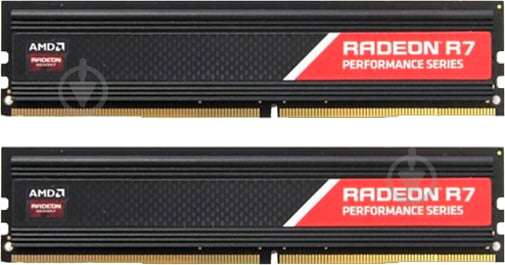 Оперативная память AMD DDR4 SDRAM 8 GB (2x4GB) 2400 MHz (R7S48G2400U1K) PC4-19200 - фото 1