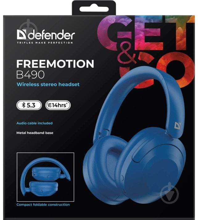 Наушники Defender FreeMotion B490 Bluetooth blue (63491) - фото 10 Наушники Defender FreeMotion B490 Bluetooth blue (63491) - фото 10