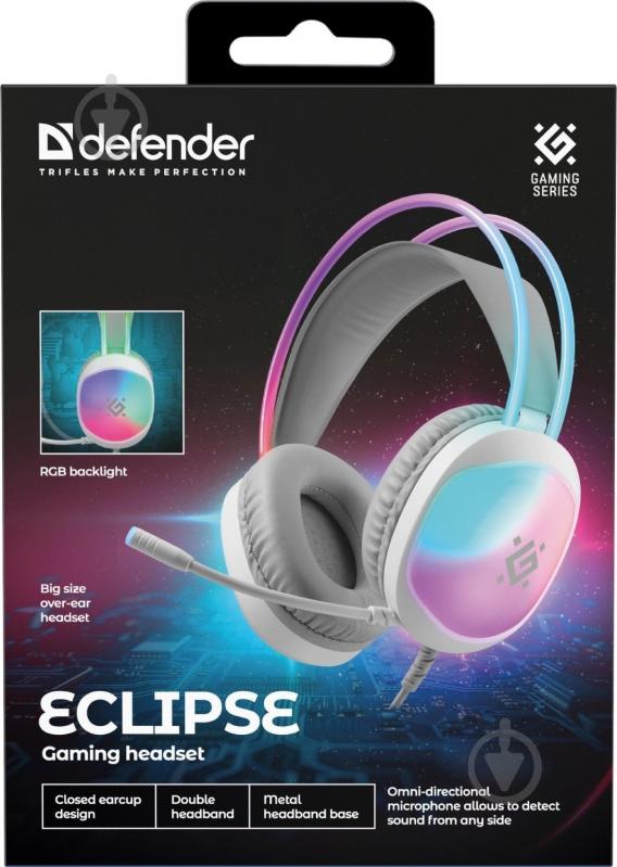 Наушники Defender Eclipse RGB white (62440) - фото 8 Наушники Defender Eclipse RGB white (62440) - фото 8