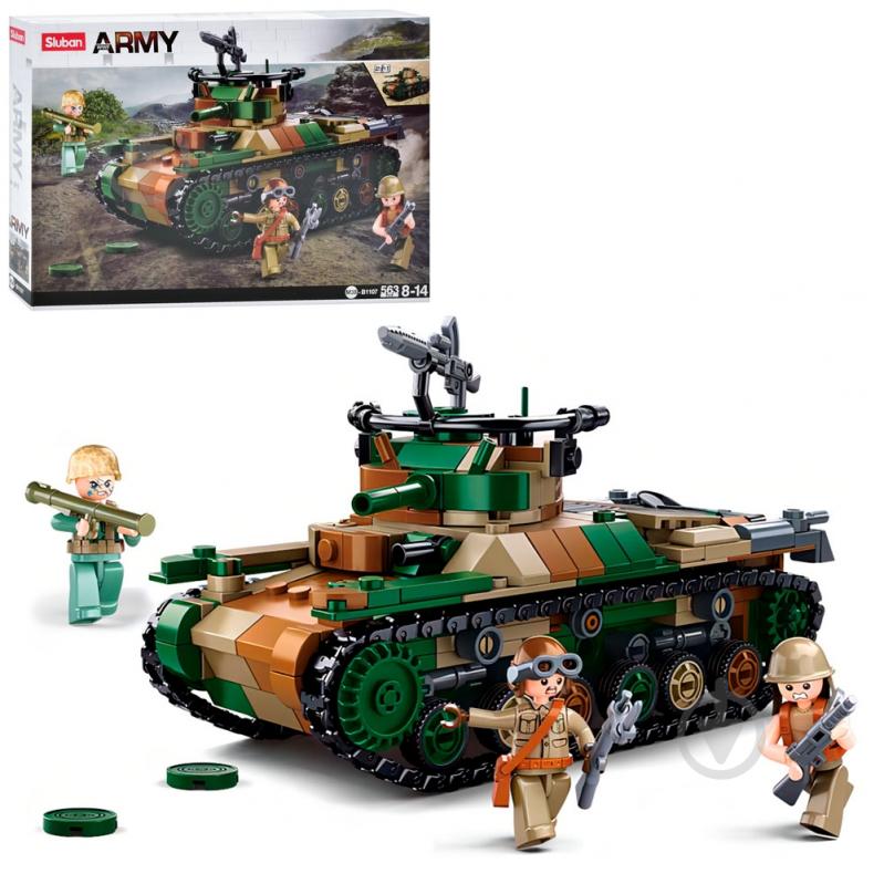 Конструктор Sluban Army Танк M38-B1107 - фото 1