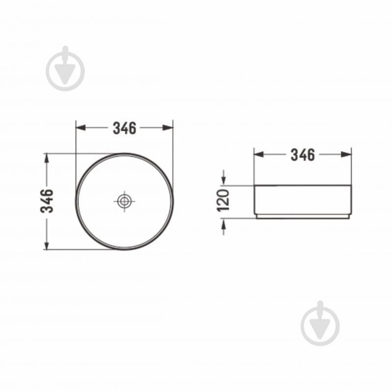 Умывальник-чаша VOLLE PIEDRA, 34,6*34,6*12см, темный мрамор - фото 2