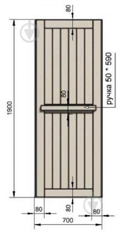 Двері для сауни DMK №1 1900х700 мм вільха - фото 7