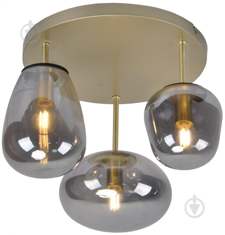 Люстра стельова Sensio Hollywood 3x40 Вт E14 золото-димчастий ALB-C00193-GD-E - фото 1