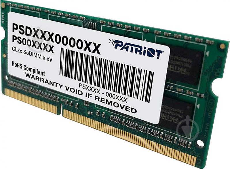 Оперативна пам'ять Patriot SODIMM DDR4 4 GB 1600 MHz (PSD34G16002S) - фото 4