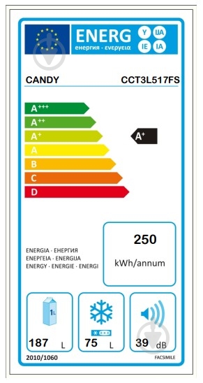 Холодильник Candy CCT3L517FS - фото 2