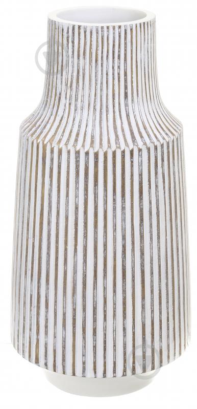 Ваза полирезиновая Design 41 см белая YZ04871W-1 - фото 1