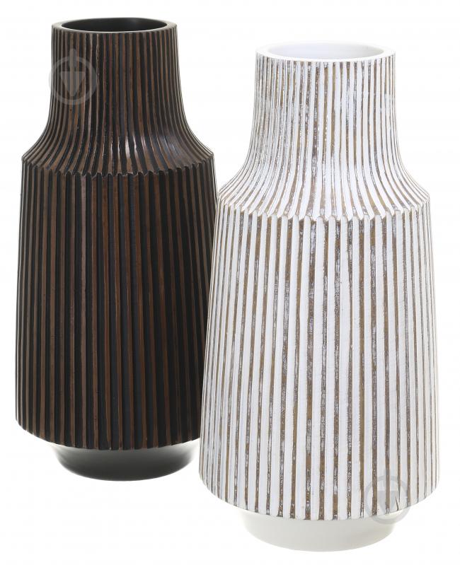 Ваза полирезиновая Design 41 см белая YZ04871W-1 - фото 4