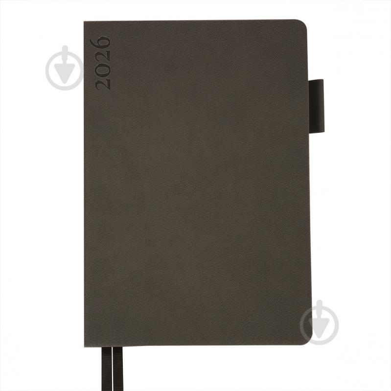 Щоденник датований Binario 368 стор. Leo Planner A5 2026 252640 сірий - фото 1