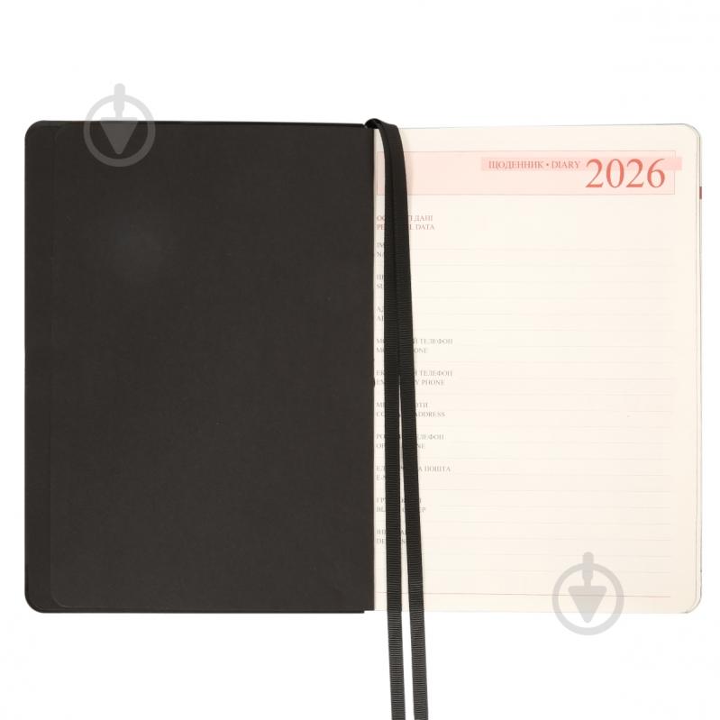 Щоденник датований Boss 368 стор. Leo Planner A5 2026 252634 чорний - фото 4