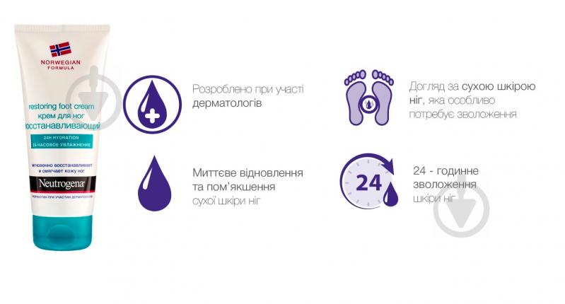 Крем для ніг Neutrogena відновлювальний 100 мл - фото 7