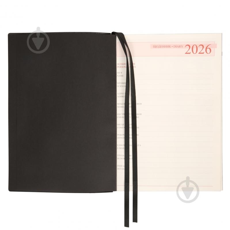 Щоденник датований Velvet 368 стор. Leo Planner A5 2026 252638 чорний - фото 4