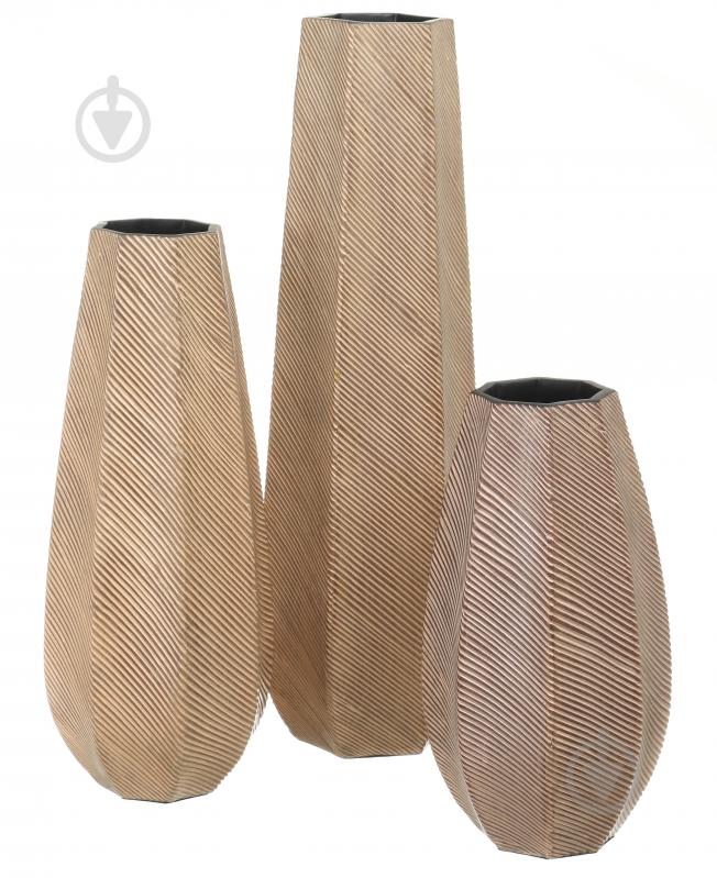 Ваза полирезиновая Light 44,5 см бежевая YZ04739LA-2 - фото 4