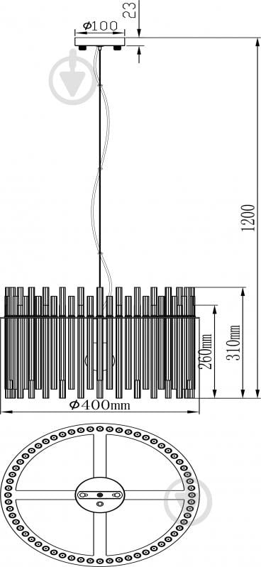 Люстра подвесная Sensio Broadway 1x40 Вт E27 черный ALB-P00398-E - фото 2