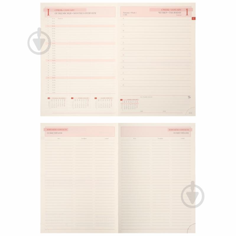 Щоденник датований Credo 368 стор. Leo Planner A5 2026 252647 чорний - фото 10
