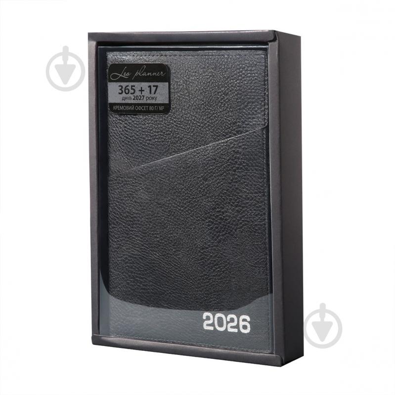 Щоденник датований Credo 368 стор. Leo Planner A5 2026 252647 чорний - фото 3