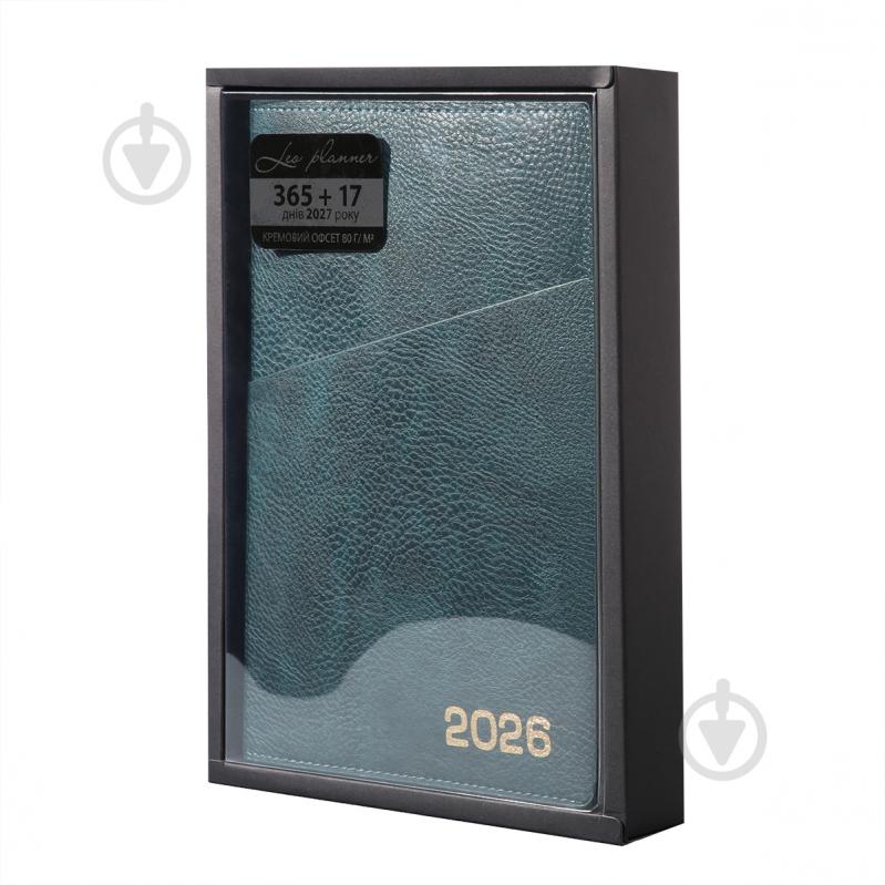 Щоденник датований Credo 368 стор. Leo Planner A5 2026 252646 зелений - фото 3