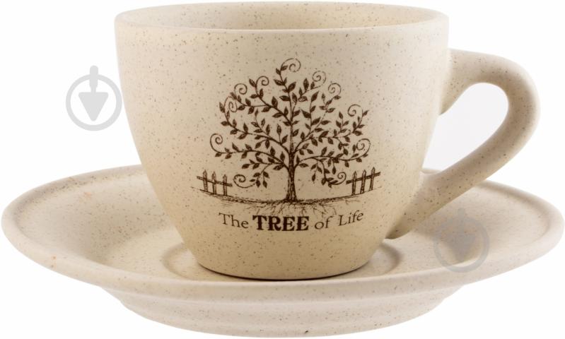 Чашка з блюдцем Bella Vita Tree 250 мл - фото 1