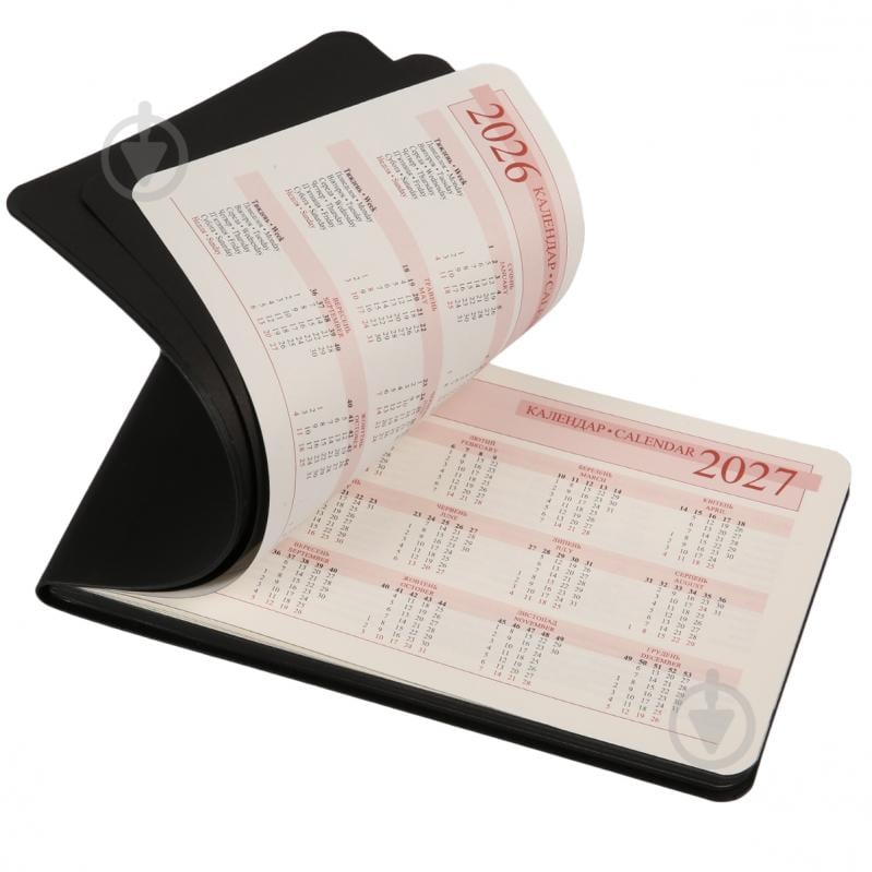 Щотижневик датований 10х17 см Botanic 128 стор. Leo Planner 2026 252713 чорний - фото 3