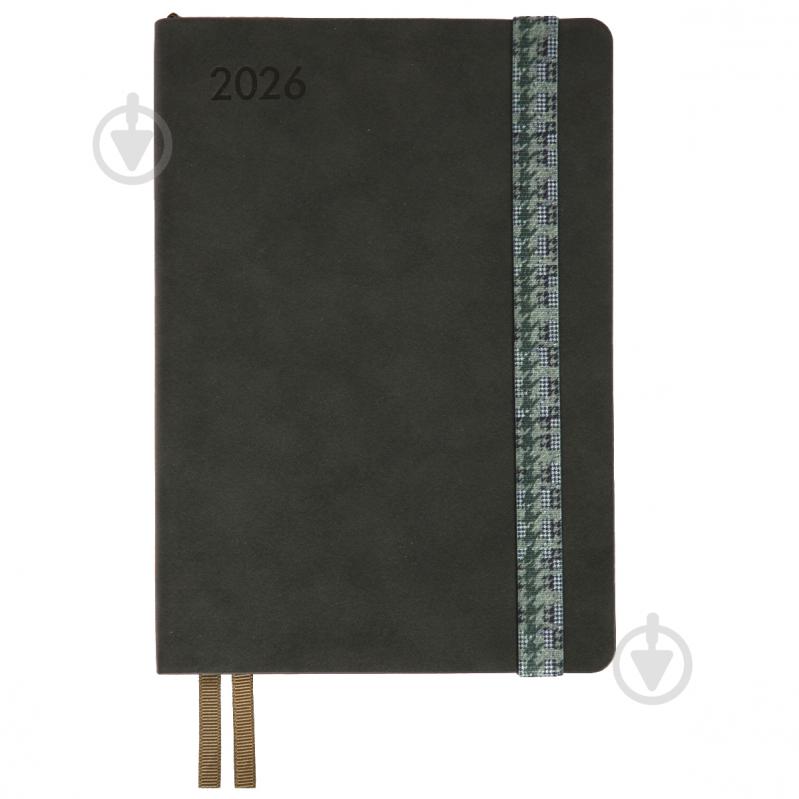 Щоденник датований Polo 368 стор. Leo Planner A5 2026 252694 сірий - фото 1
