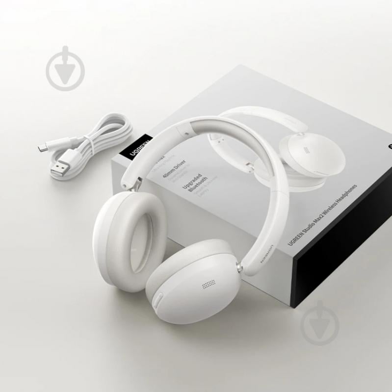 Bluetooth-гарнитура UGREEN HP205 Studio Max2 white (45017) - фото 3